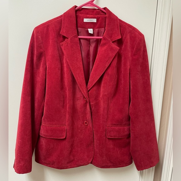 Dress Barn Vintage Corduroy fine wale red blazer - Picture 1 of 6